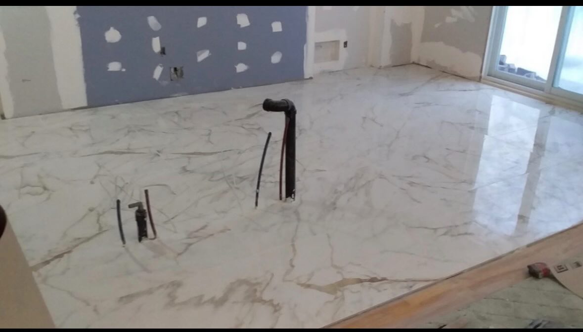 Heated Marble Floor Installation
